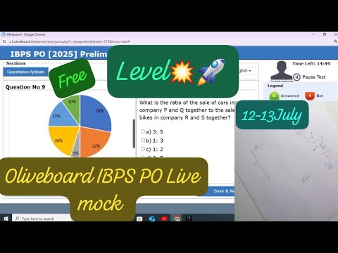 🎯Oliveboard IBPS PO Live Mock test 📚✍️12 July | Share your Score 📝👆 | How to attempt mock test 🗒|