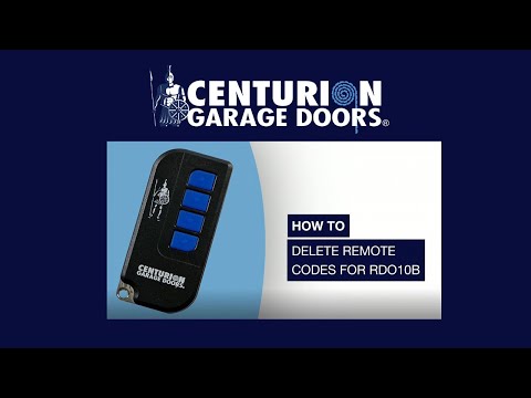 How To Delete Roller Door Opener Codes Model RDO10B