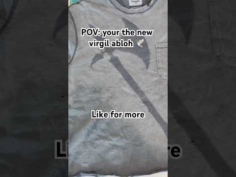 Making a tshirt from a long sleeve thrifted piece. #offwhite #virgilabloh #diyfashion