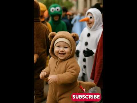 This Baby in a Bear Suit Just Made My Day 🐻💃#cutebaby  #shorts