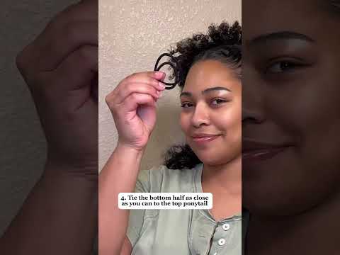 A Hack to Make Your Curly Ponytail Longer #curlyhairtips #hairhacks #curlyponytail #curlyhairstyles