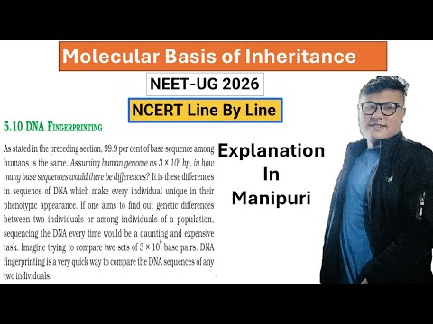DNA Fingerprinting || Molecular Basis of Inheritance|| NCERT line by line || Explanation in Manipuri