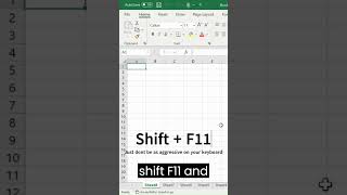 How to Insert a worksheet in a second in #microsoftexcel.  The FASTEST way of inserting a worksheet