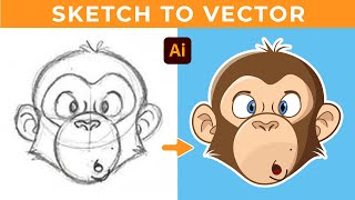 Adobe Illustrator Tutorial: Turn a sketch into a Vector #shorts