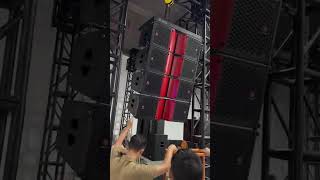 T.I Pro-2123 Dual 12-inch Line Array System assembly site.#concerts #audioengineer #party #club