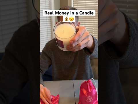 Finding real money in a candle #shorts