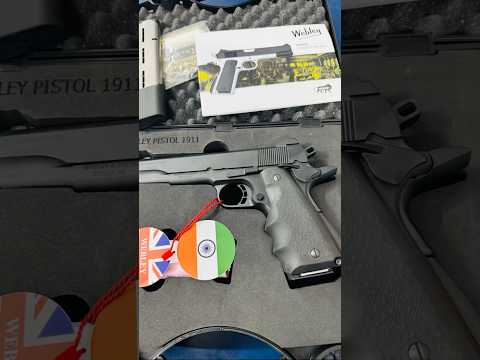 New Webley 1911 45 Bore pistol now come with antislip grip and extended magazine #webley #viralshort