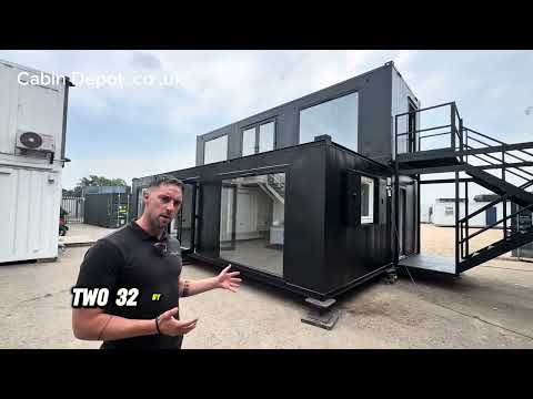 “From Three Shipping Containers to a Stunning Office Home: Cabin Depot Modular Build Journey!”