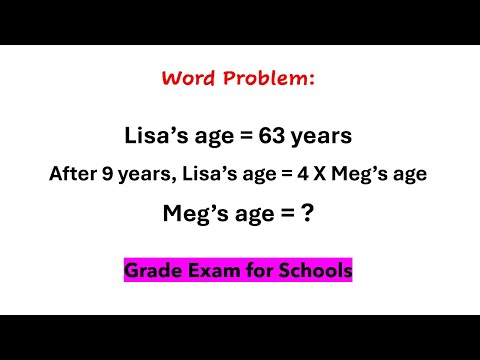 Word Problem for Grade Test. School Grade Exam Problem Solving.
