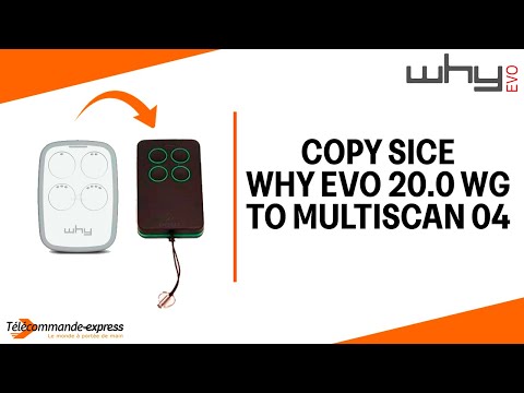 How to Copy a SICE WHY EVO 20.0 Remote to a MULTI SCAN 04 Cloning Remote