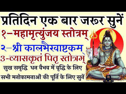 प्रतिदिन जरूर सुनें| महामृत्युंजय स्तोत्रम्| कालभैरवाष्टकम्| पितृ स्तोत्रम्| Mahamrityunjay Stotra