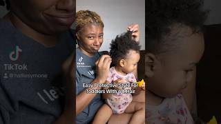 Easy protective style for toddlers with 4c hair #toddlerhairstyles #protectivestyles #kidshair