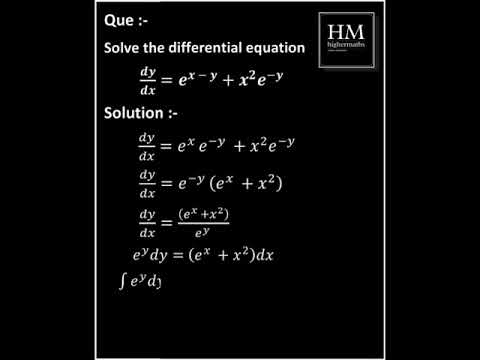 Differential Equation | calculus | highermaths [IIT D] #shorts #ytshorts