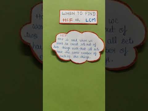 When to Find HCF or LCM