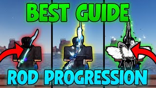 Fisch BEST RODS - Full Rod Progression Guide Fisch! Best Fishing Rod! (Roblox Fish)