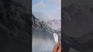 Knife painting skills! #wetonwet #art #painting #oilpainting #artinspiration #mountains