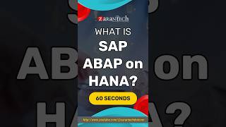 What is SAP ABAP on HANA | ZaranTech #shorts