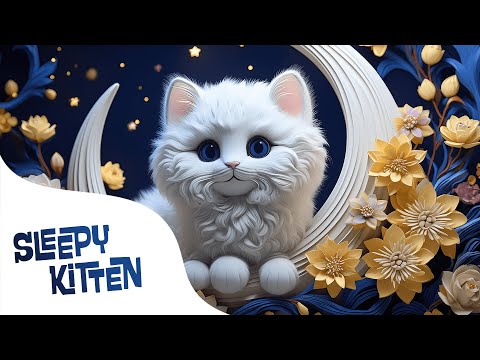 Bedtime meditation for Kids - THE SLEEPY KITTEN GOES TO THE MOON - Sleep Story for Children