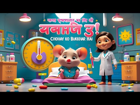 Aaj Mangalwar Hai Chuhe 🐀 ko Bukhar Hai Hindi Rhyme for Kids | Nursery Rhyme | Kids Song