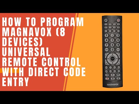 How to Program Magnavox (8 devices) Universal Remote Control with Direct Code Entry