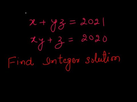 Math Olympiad Question |  A nice Integer Equation problem
