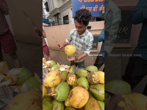 Special Golden Coconut ￼water ₹90  #streetfood #food #indianstreetfood #shorts #Humanstreetfood