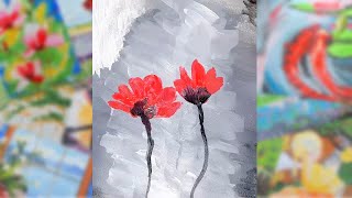 Acrilic Painting  🎨 FLOWERS 🎨| How to Draw | Magic Paintings
