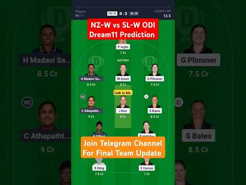 NZ-W vs SL-W 3rd ODI Dream11 Prediction | NZ-W vs SL-W Match Team | NZ-W vs SL-W Dream11 Prediction