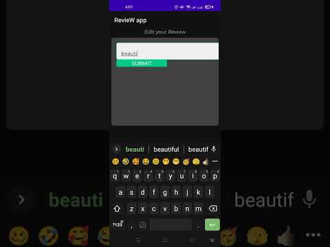 Video demonstration of  Android application.
