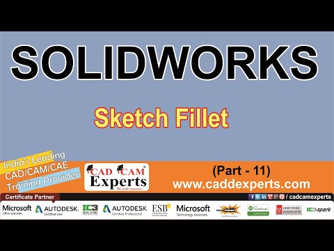 (Part-11) SolidWorks 2014 Tutorial Sketch Fillet | Full Series