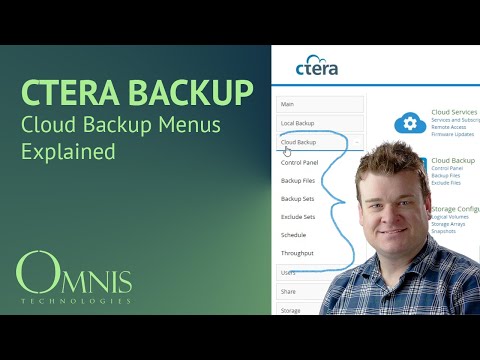 CTERA C200 Cloud Backup Menus Explained