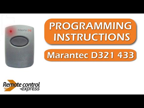 Programming my remote Marantec D321 433