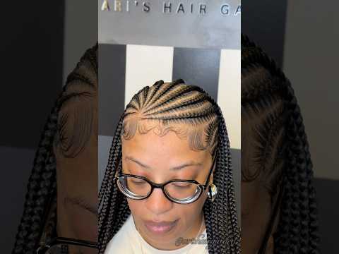 CURVED FULANI TRIBAL BRAIDS 😮‍💨😍✨#fulanibraids #hair #braid #braidstyles
