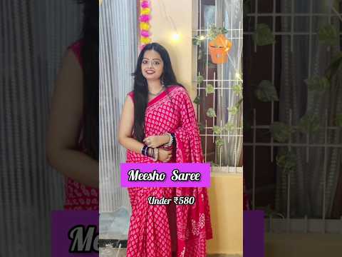 Saree under ₹650 #shorts #meeshosaree #ethnicwear #youtubeshorts #saree #whatiorderedvswhatigot