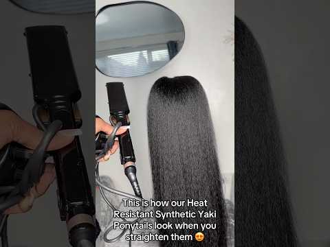 Heat Resistant Yaki Ponytail😍 #straighthair #yakipony #syntheticponytails #ponytailinspo #hairinspo