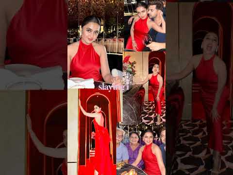 teju my bub ❣️❣️❣️ birthday look red hottie babe 💞💞💞💞