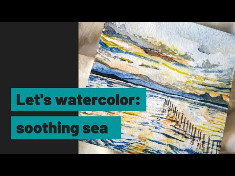 Painting a beautiful sky with sea 🌊