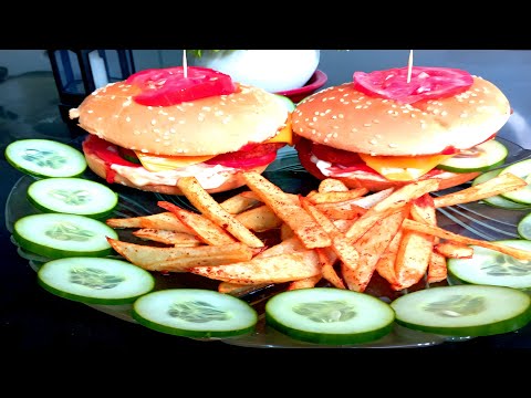 Spicy Crispy Chicken Burger Recipe | Hungry and Have No Time Then Try This 5 Minute Burger Recipe