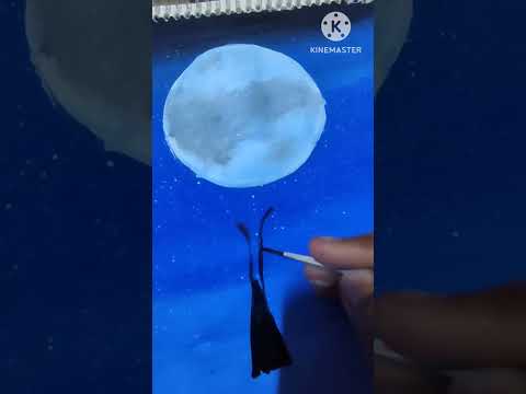 Ektarfa💔 #painting #blue#love #ektarfa#moon