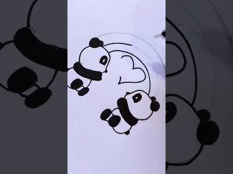 Cute panda mandala art | panda mandala art | mandala drawing | shorts | youtube shorts