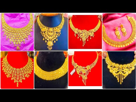 New Latest Gold Necklace Designs With Weight And Price |Gold Necklace Design| Necklace Set