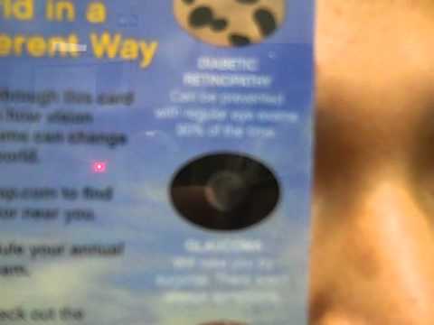 Vision with eye disease