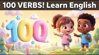 100 Action Verbs for Kids | Learn English Verbs (Easy & Slow)