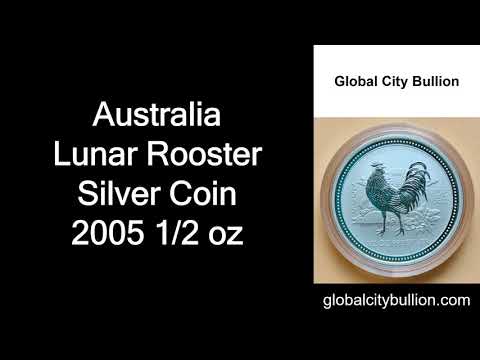 Australia Lunar Rooster Silver Coin 2005 1/2 oz