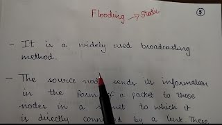Flooding || Static Routing Algorithm || Nonadaptive routing Algorithm