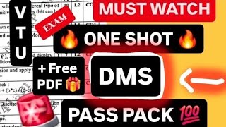 DMS SUPER IMPORTANT💯🤩| BCS405A DISCRETE MATHEMATICAL STRUCTURES PASS PACKAGE | VTU 4th SEM CSE #vtu