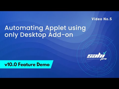 Applet Automation using Desktop Add-on | Demo Video