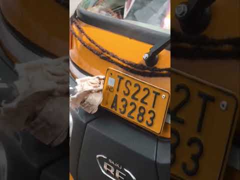 Bajaj re auto bs6 2024 number plate fitting🛺|Agamma agaradhe radhamma dj #folk #telugu #autolover