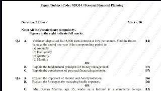Compound Interest Future Value|University Solution|Personal Financial Planning|Mcom sem4 nep|Arksir