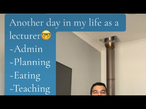 Day in the life of a lecturer…